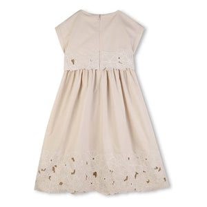 Chloé - Bio-Baumwoll-Kleid mit Stickerei | Puderrosa