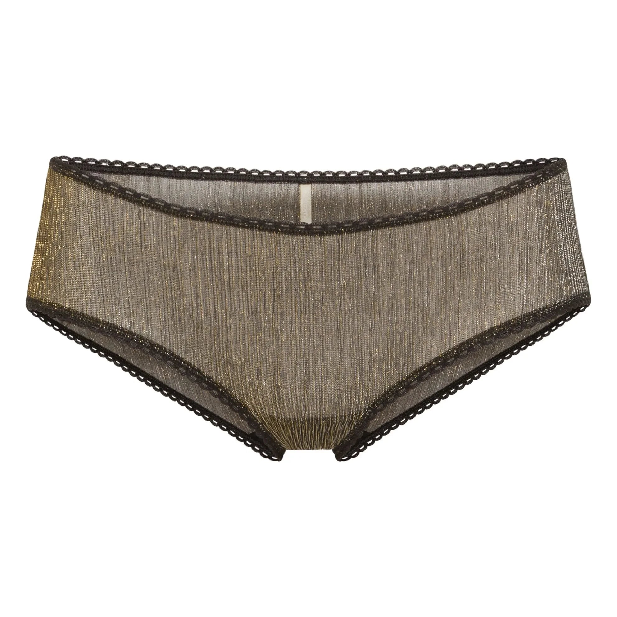 Momoni - Slip mit Metallic-Prägung für Damencurry | Schwarz