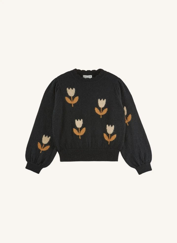 Emile et Ida - Eva Pullover | Schwarz