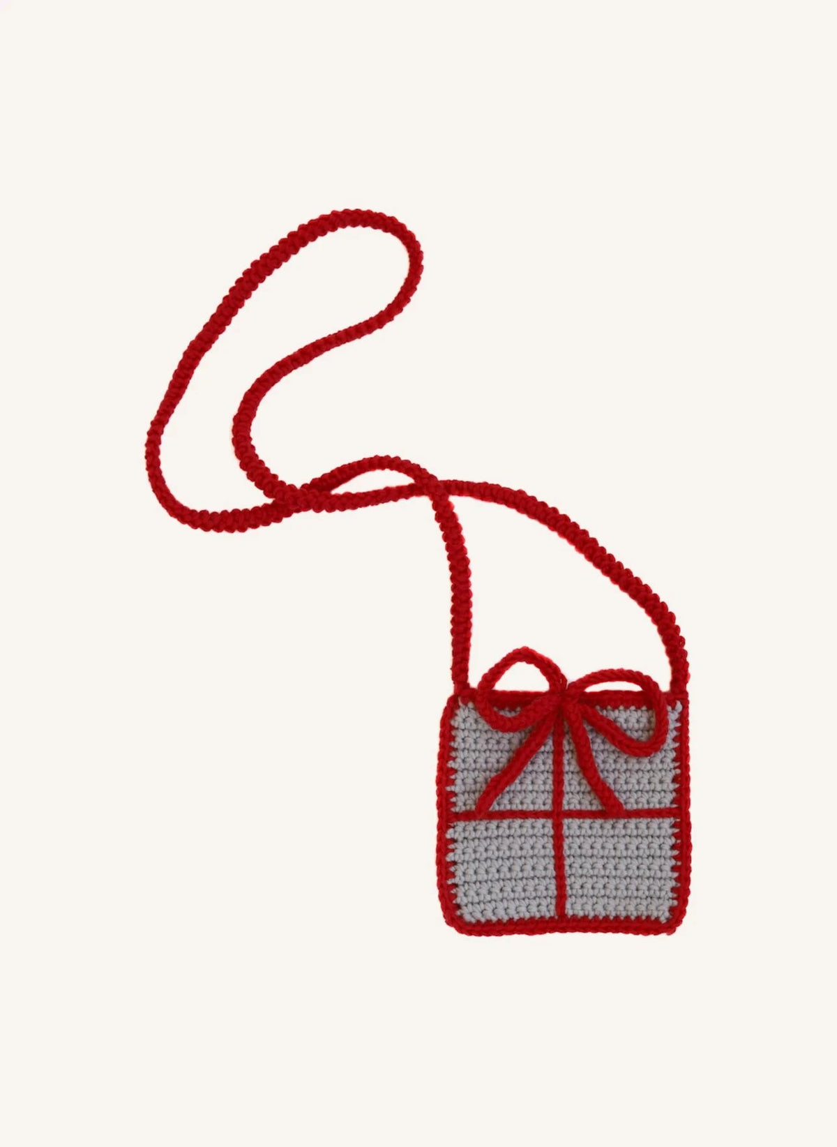 Kalinka - Merinowolle Weihnachts-Geschenktasche | Rot