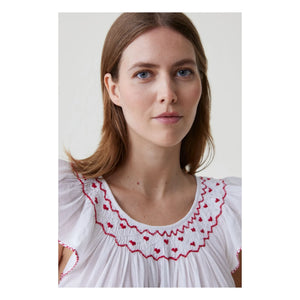 Scarlette Ateliers - Dona Besticktes Nachthemd | Rot