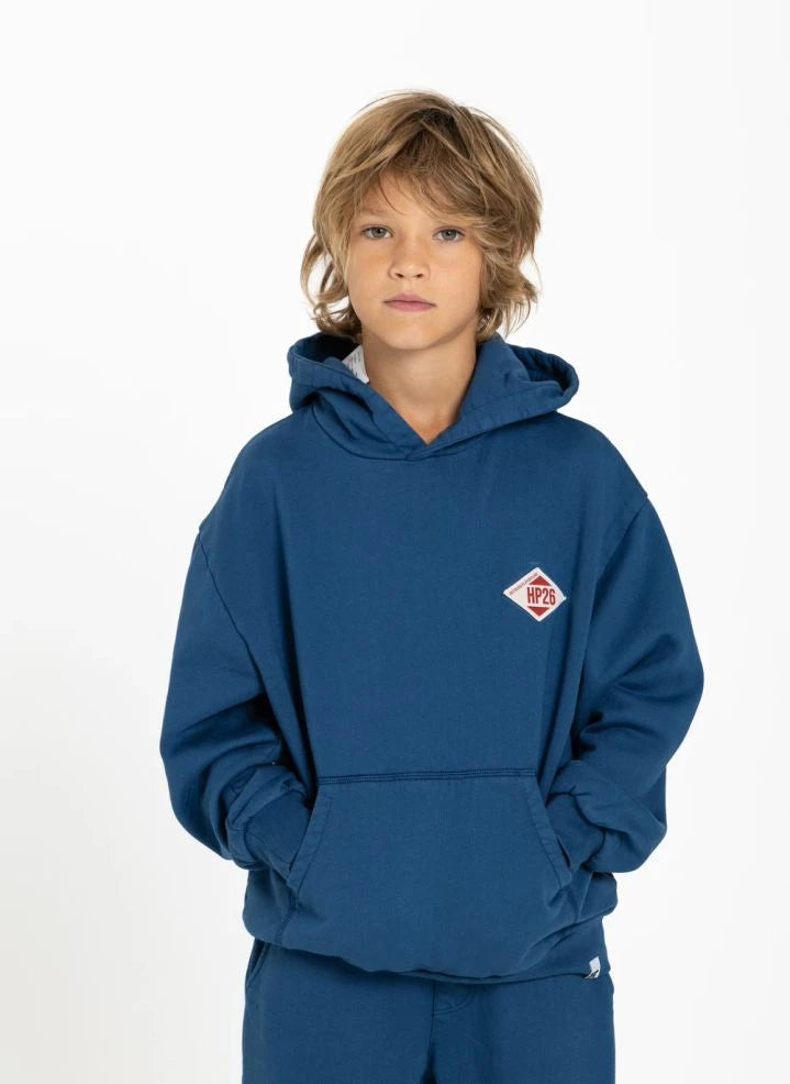 Hundred Pieces - Pat Freedom Organischer Baumwoll-Sweatshirt | Grau Blau