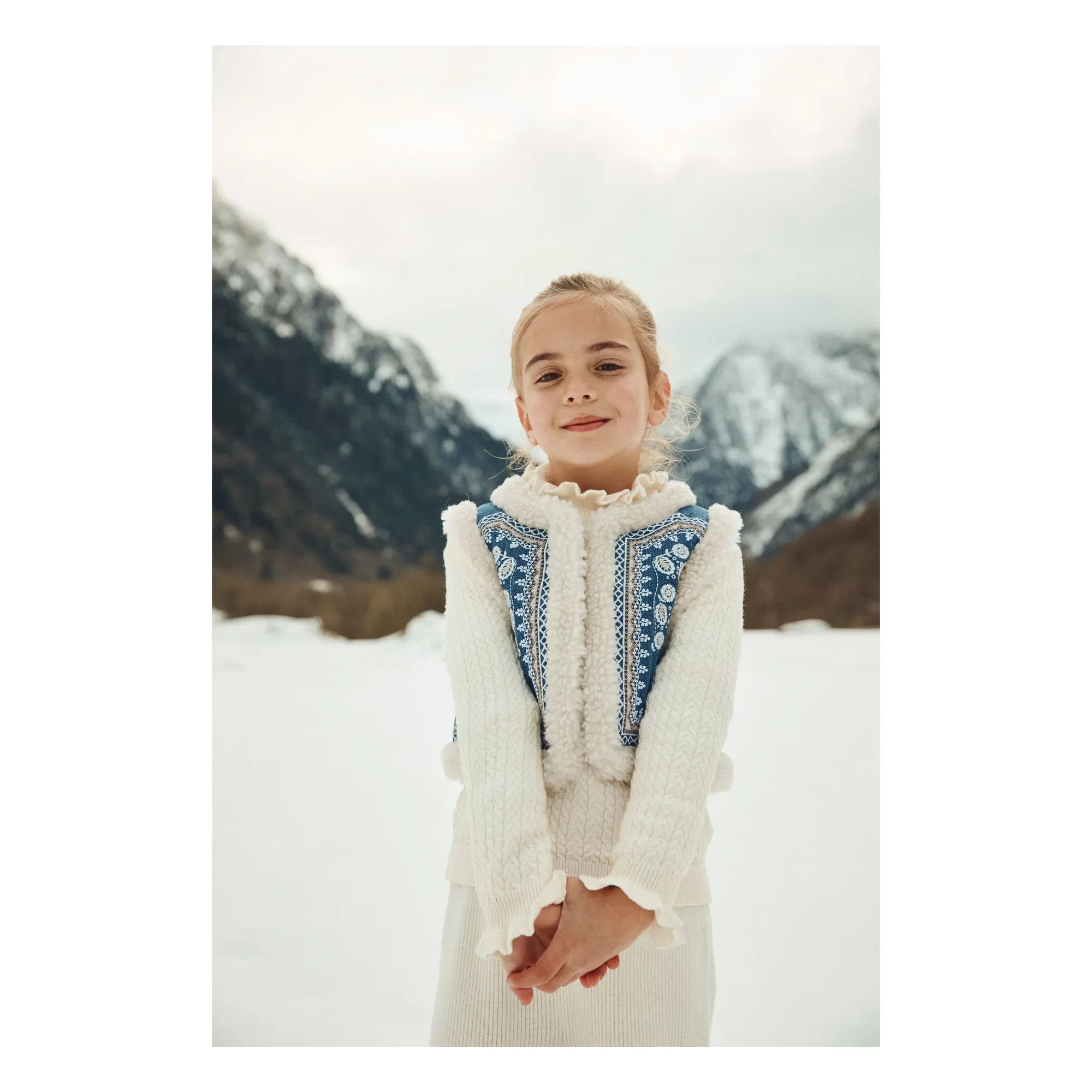 Louise Misha - Wende-Westenjacke aus Kunstpelz Librana | Jeansblau