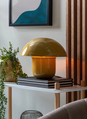 Present Time - Fat Mushroom Tischlampe | Senfgelb