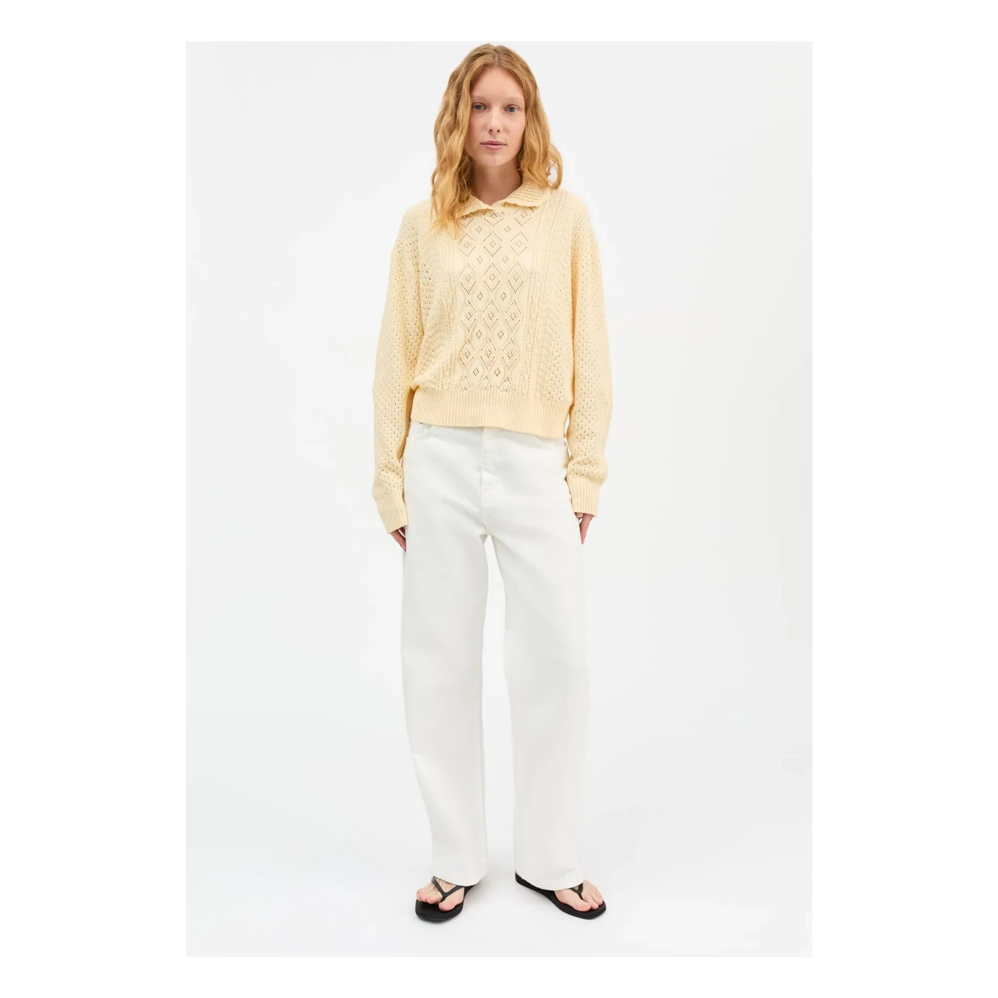 Skall Studio - Alexa Baumwollpullover | Blassgelb