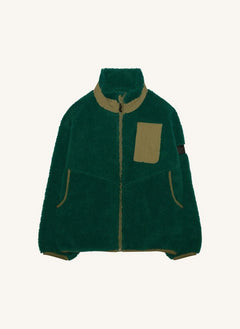 Finger in the nose - Paulo Bi-Material Sherpa-Jacke | Grün