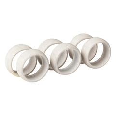 Broste Copenhagen - Serviettenring aus Steingut - 6er-Set | Weiß