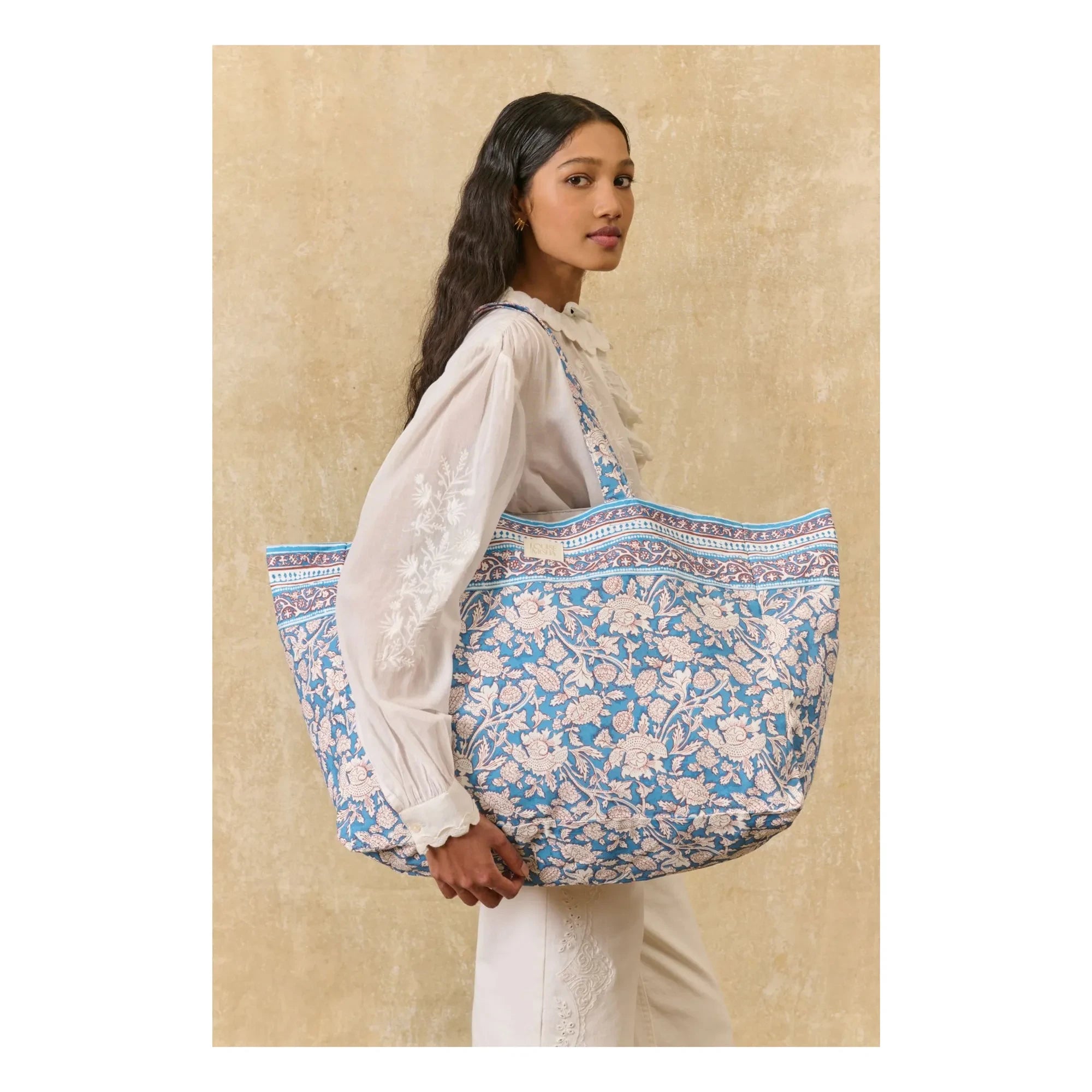Louise Misha - Beverly Baumwoll-Tote-Bag | Hellblau