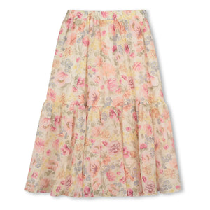 Chloé – Rock aus Bio-Baumwolle mit Blumenmuster | Creme