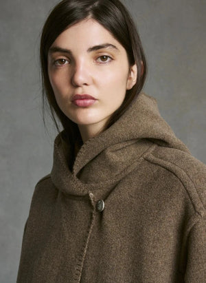 Hod - Carmen Mantel | Taupe-Braun