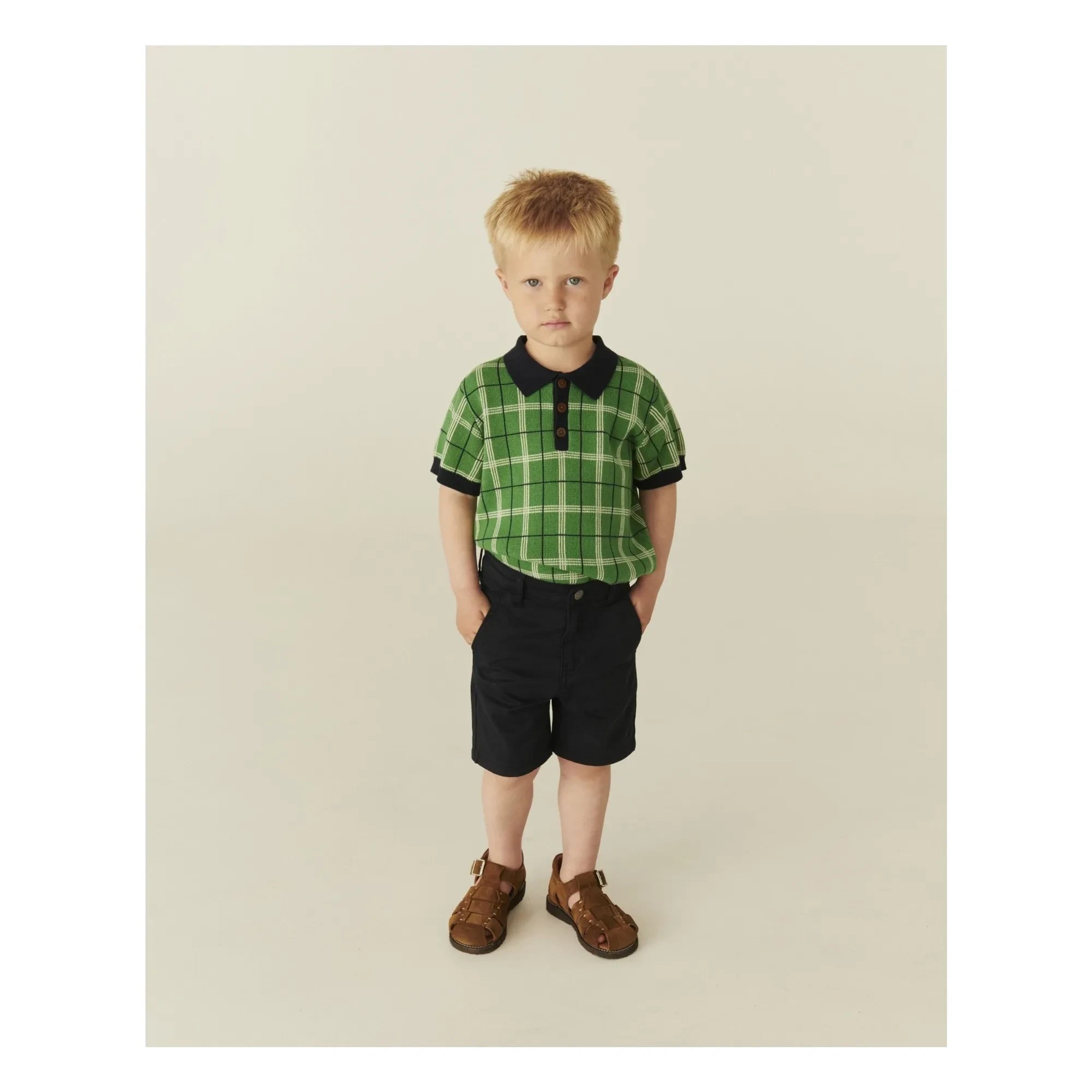 Copenhagen Colors - Bio-Baumwoll-Twill-Shorts mit Saumnaht | Marineblau