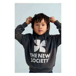 the new society - Logo Kapuzenpullover | Dunkelgrau