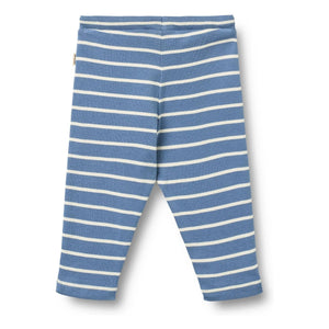 Wheat - Manfred Gestreifte Bio-Baumwoll-Jeggings | Blau