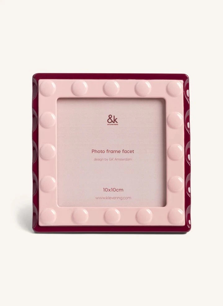&Klevering - Facet Poliresin Bilderrahmen | Fuchsia