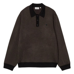 Carhartt WIP - Polo Langarmshirt Lowis | Braun