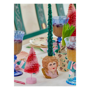 Rice - LED-Kerzen aus Tannenbaum - 2er Set | Dunkelgrün