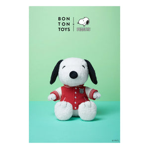 Bon Ton Toys - SNOOPY - Snoopy Plüschfigur im College-Bomberjacke
