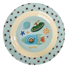 Rice - Chiens de l'Espace Melamin Suppenteller | Blau