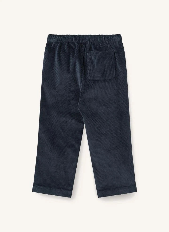 Copenhagen Colors - Organische Baumwolle, gerippte Cordhose mit Kordelzug | Marineblau