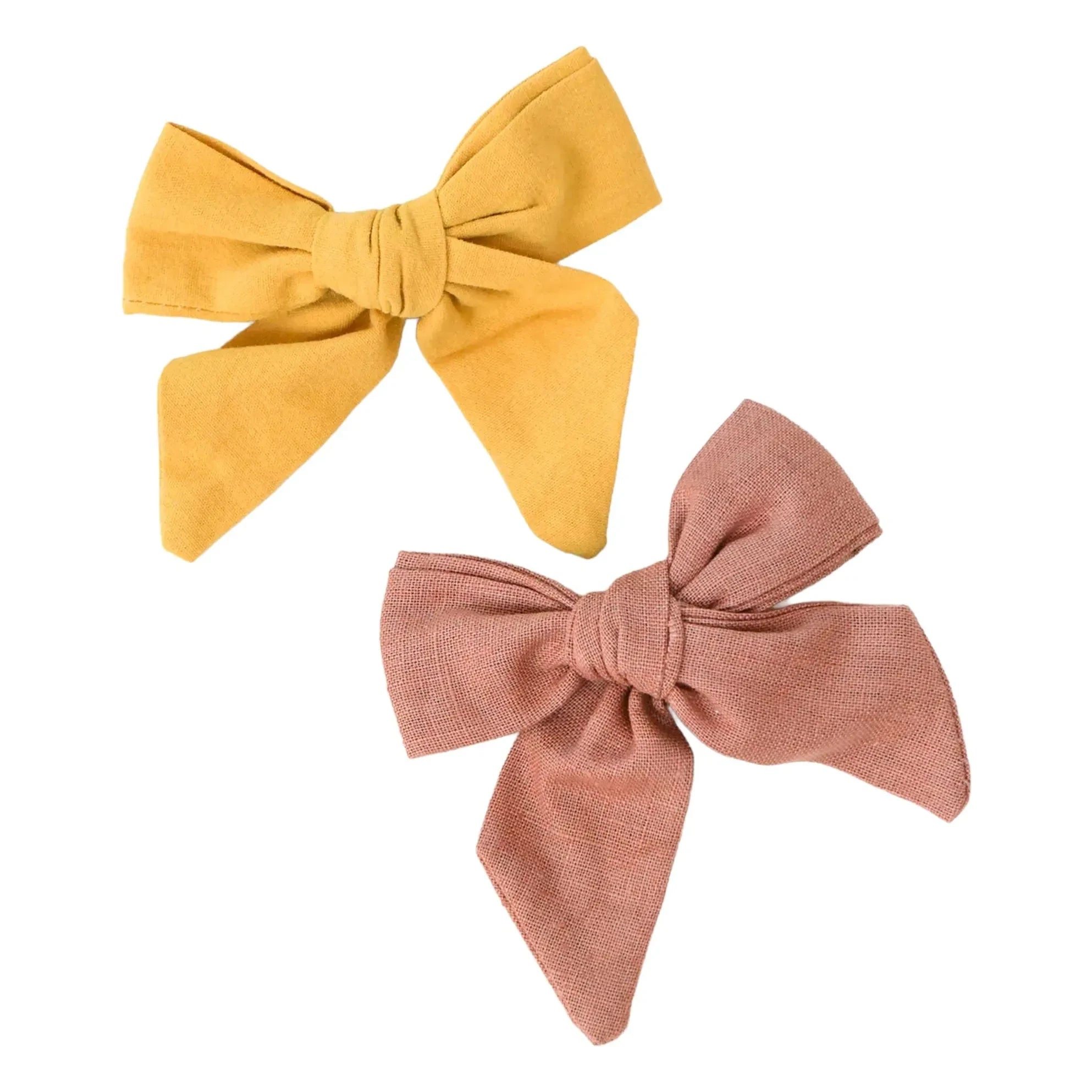 Gentil Coquelicot - Schleifen-Haarspangen - 2er-Set | Gelb