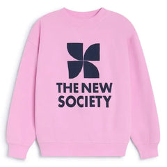the new society - Pamuk Logo Sweat | Lila