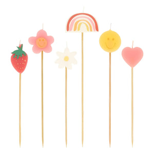 Meri Meri – Happy Icons Geburtstagskerzen – 6er-Set