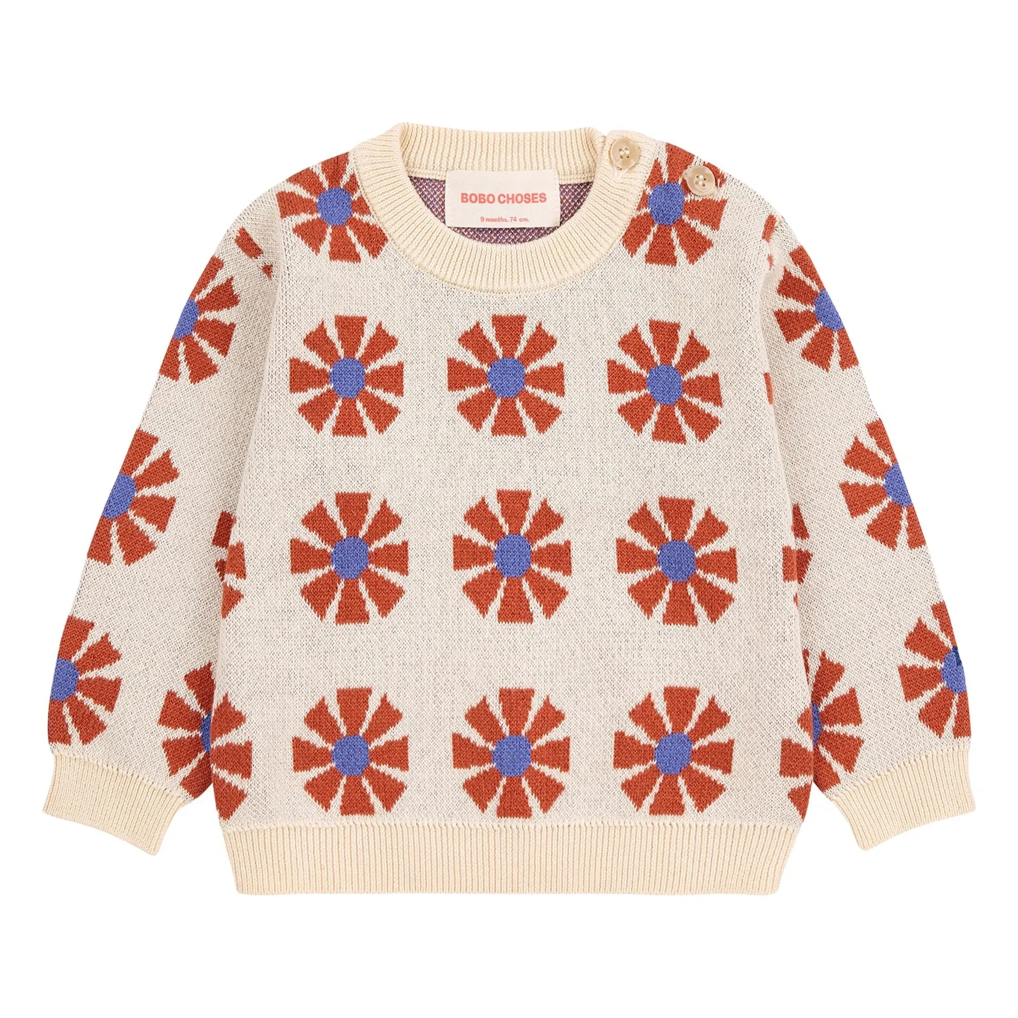 Bobo Choses - Jacquard-Pullover aus Bio-Baumwolle | Beige