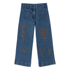 Emile et Ida - Bestickte Jeans in Blau