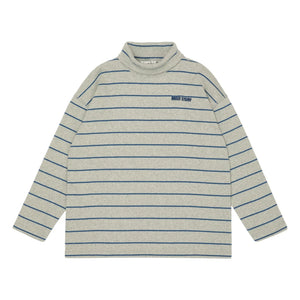 Main Story - Gerippter Rollkragenpullover aus Bio-Baumwolle | Grau