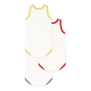 Petit Bateau - 3er Set Little Angel Bio-Baumwolle Trägerlose Bodys | Weiß