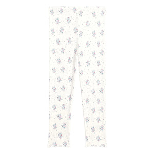 Louise Misha - Anandou Gerippte Leggings mit Blumenmuster | Creme