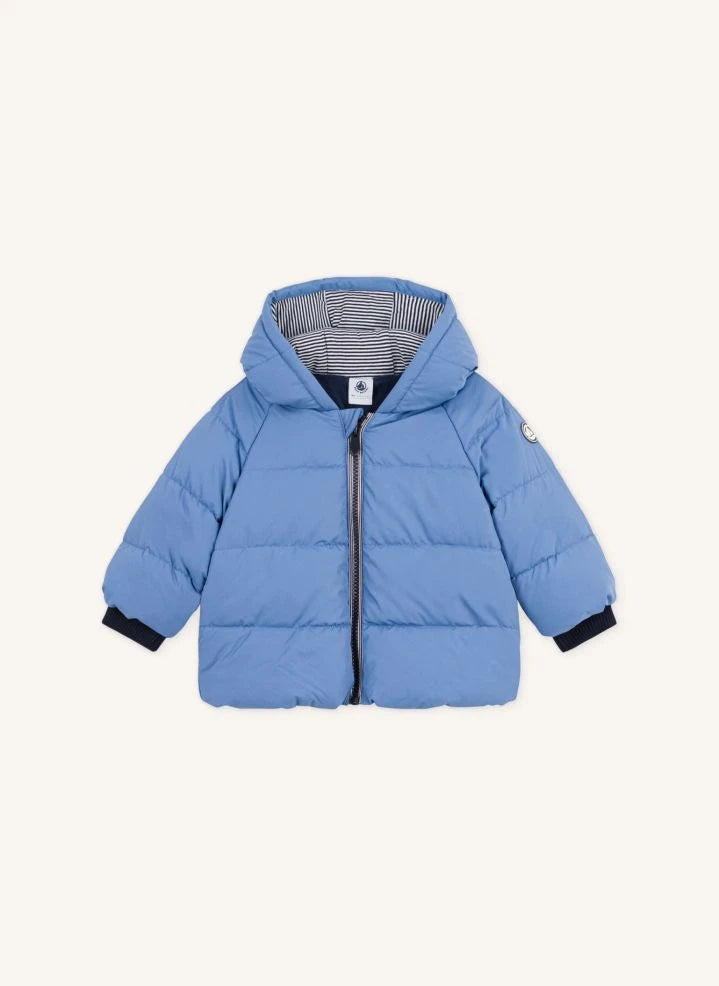 Petit Bateau - Schlichte Baby-Daunenjacke | Blau