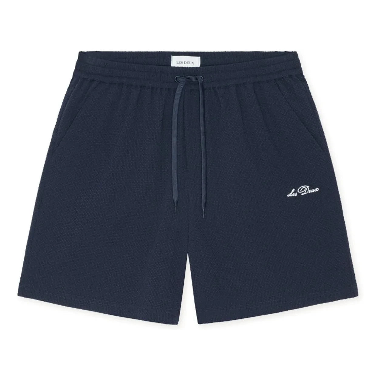 Les Deux – Stan Seersucker Badeshorts | Dunkelblau