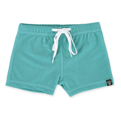 Beach & Bandits - Gestreifte UV-Badeshorts | Türkis