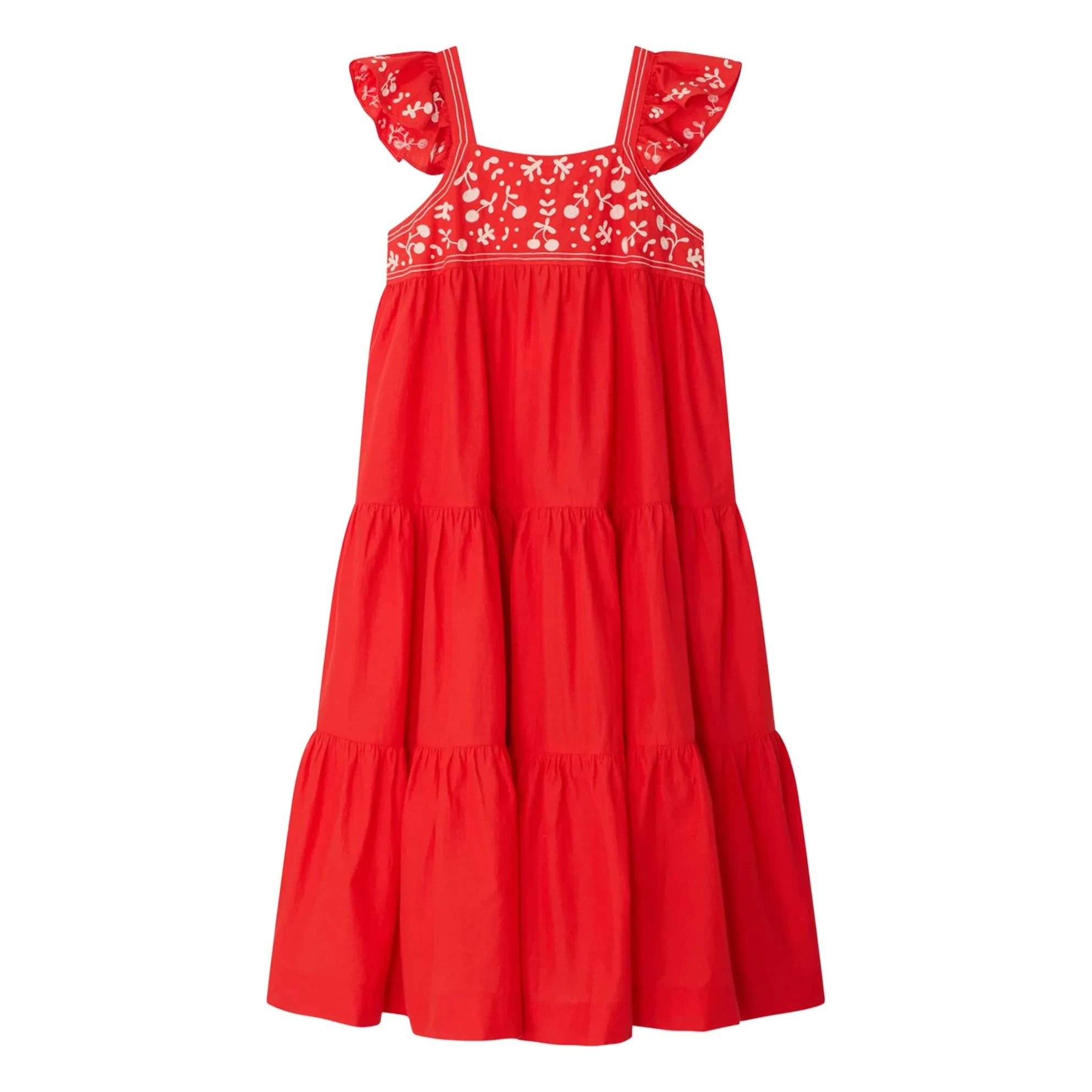 Bonpoint - Cora Bio-Baumwollkleid | Mohnrot