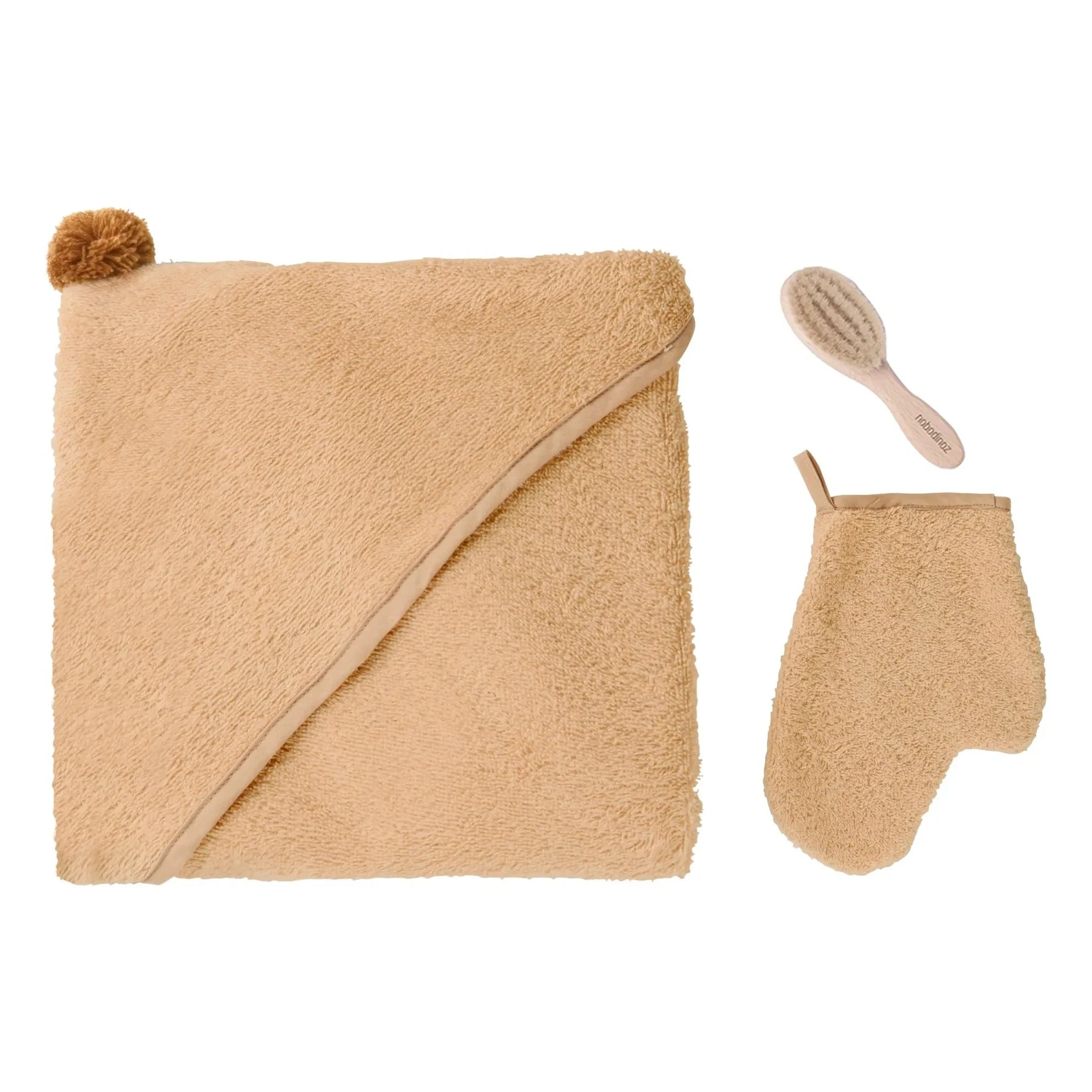 Nobodinoz - So Cute Badezimmeraccessoires - 3er Set | Camel