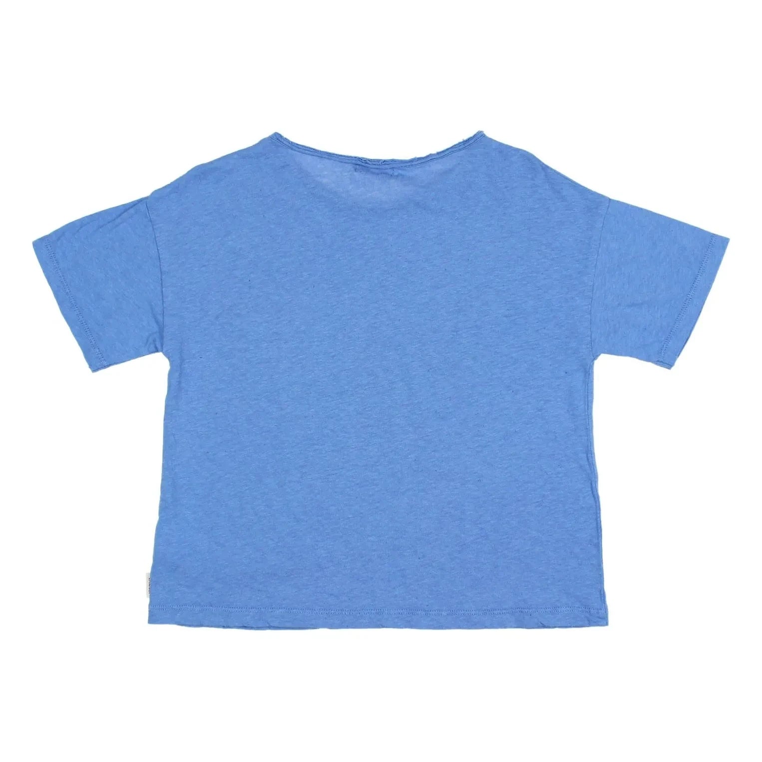 Búho - T-Shirt mit Leinen-Taschendetail | Hellblau