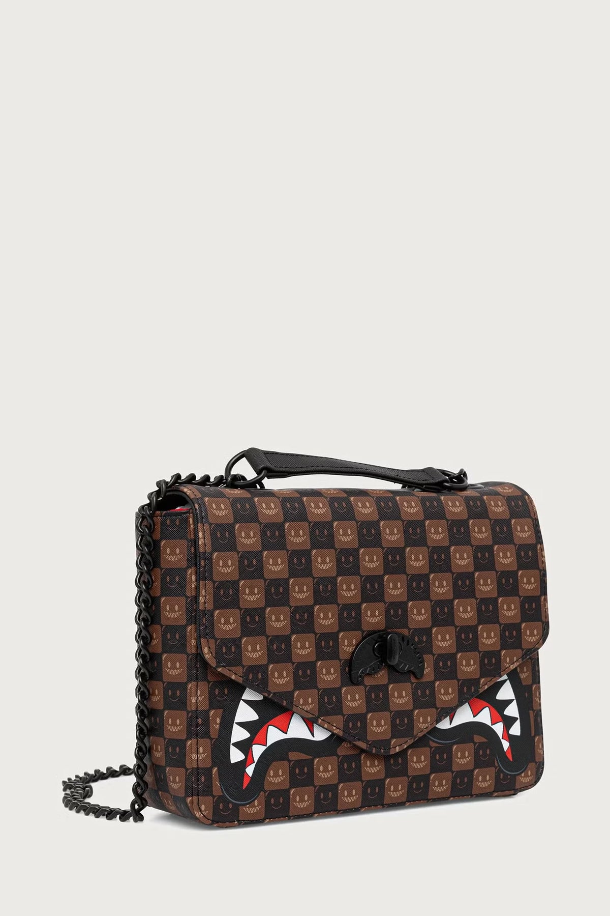 Sprayground - Braun Verstellbare Schultertasche mit Haien aus Paris 910B9310NSZ