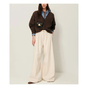 Sessùn - Sweet Monroe Oversize Merino Yün Yelek | Kahverengi