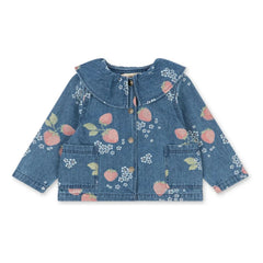 Konges Sløjd - Jeans-Magot-Erdbeer-Bio-Baumwolljacke mit Kragen | Blau