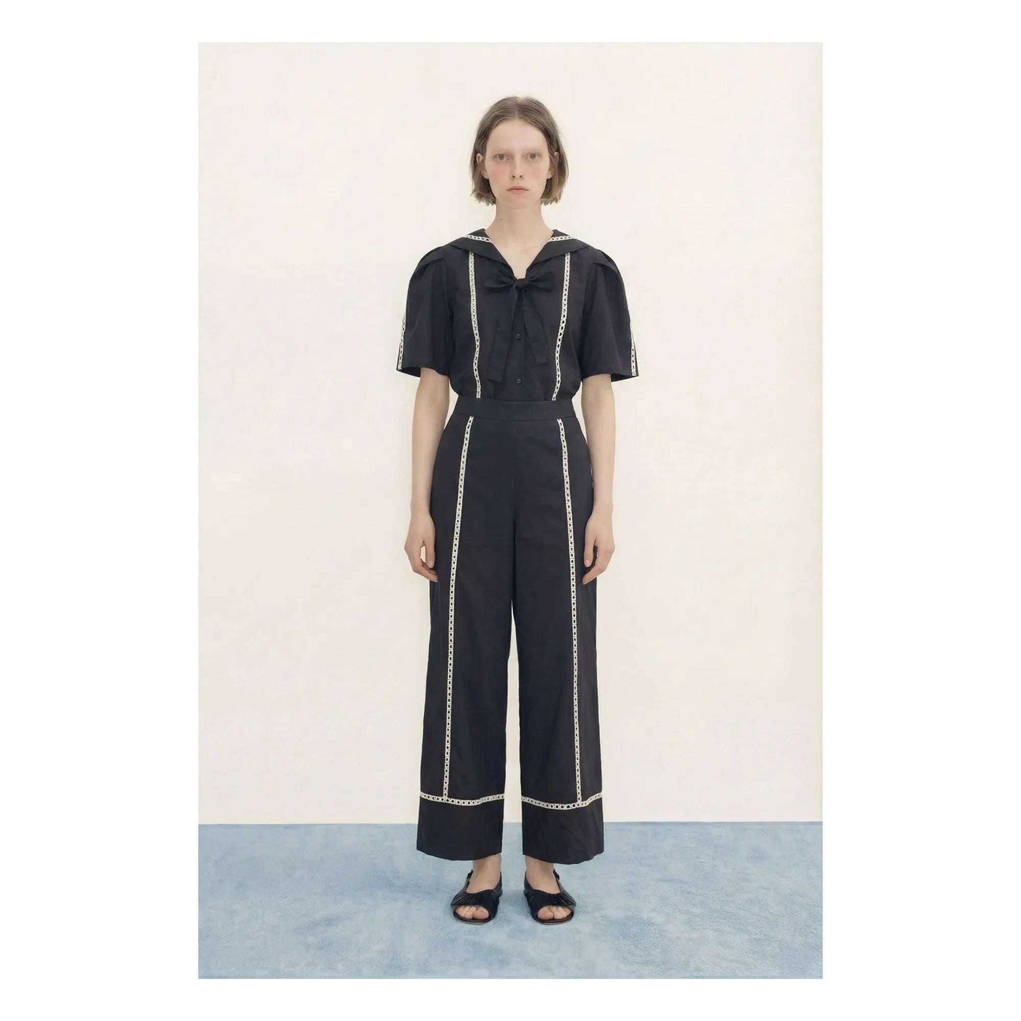 The Tiny Big Sister - Sailor Baumwollbluse | Marineblau