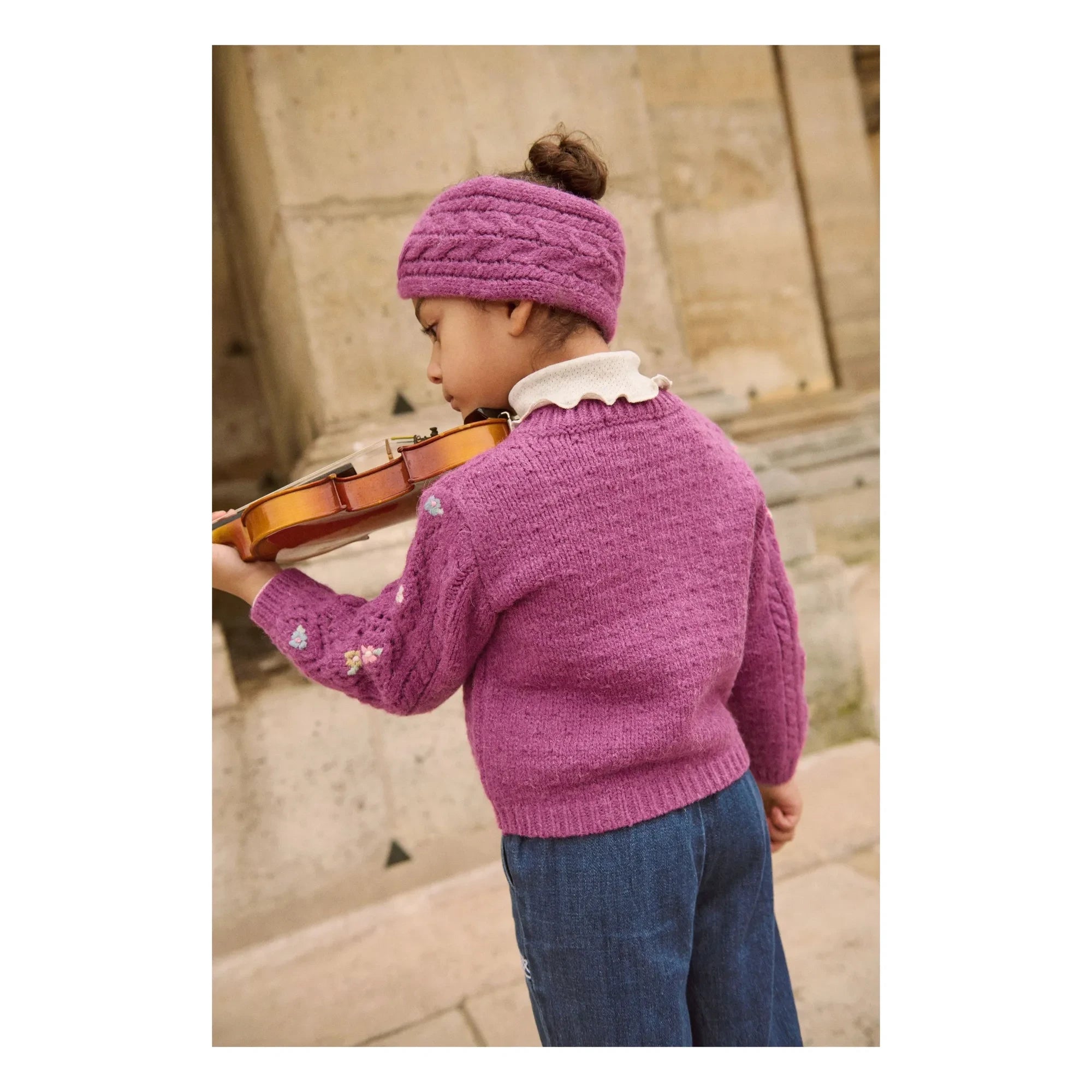 Louise Misha - Sidony Haarband aus Wolle | Himbeere