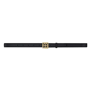 Anine Bing – Monogramm-Ledergürtel | Schwarz