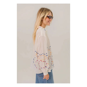 Sacrécoeur - Ali Pivoine Baumwoll-Voile-Hemd | Weiß