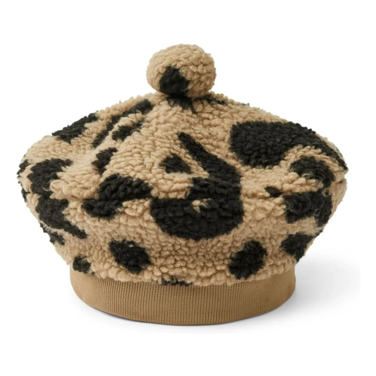 Liewood - Sherpa Poplar Leopardenmütze aus recycelter Faser | Beige