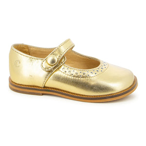 Clotaire - Tetel Perforierte Babyschuhe | Gold
