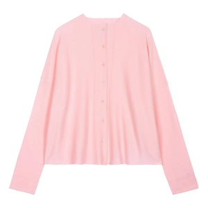 Bompard - Oversize Strickjacke aus Baumwolle und Kaschmir im minimalistischen Stil | Rosa