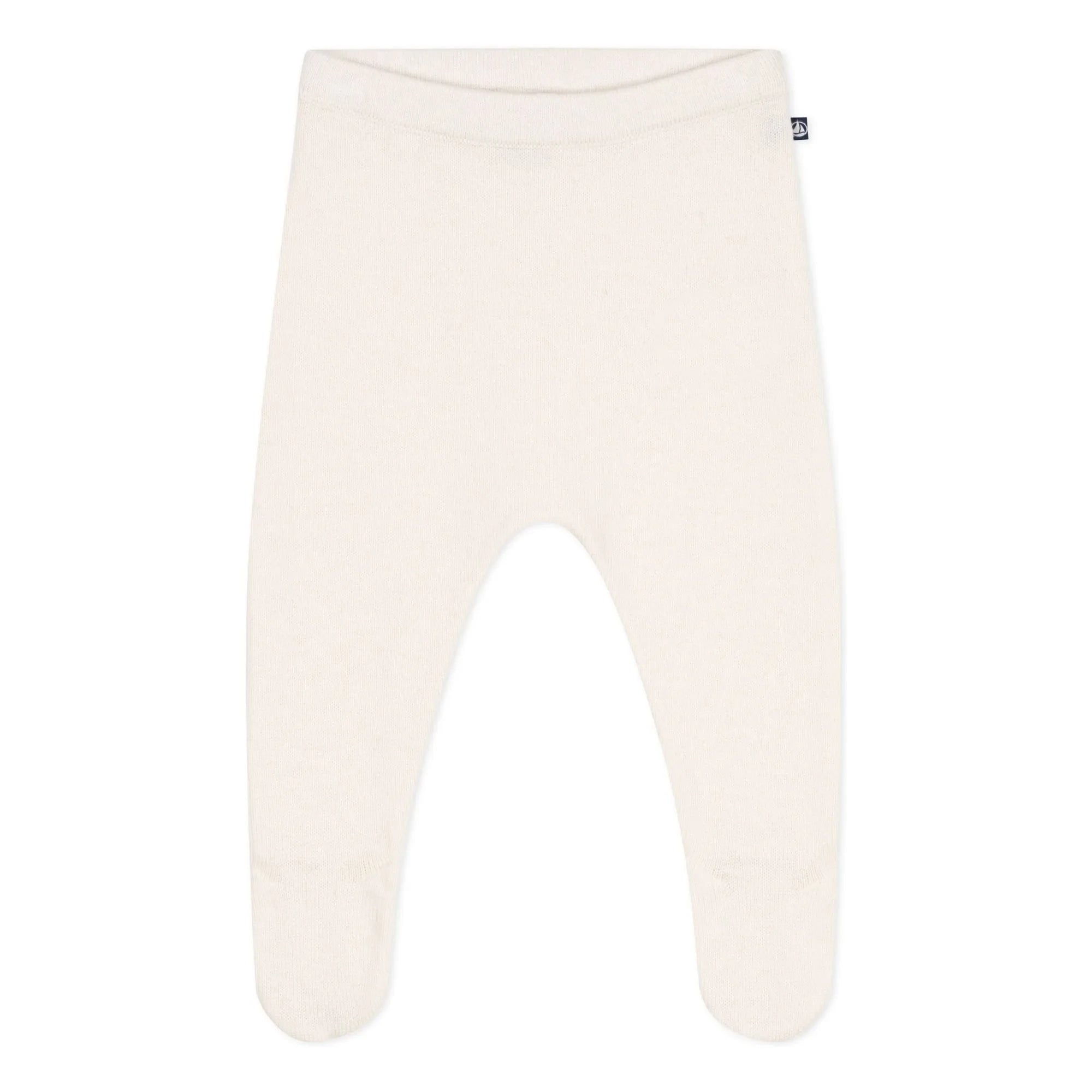 Petit Bateau - Wollstrumpfhose mit Zopfmuster | Ecru