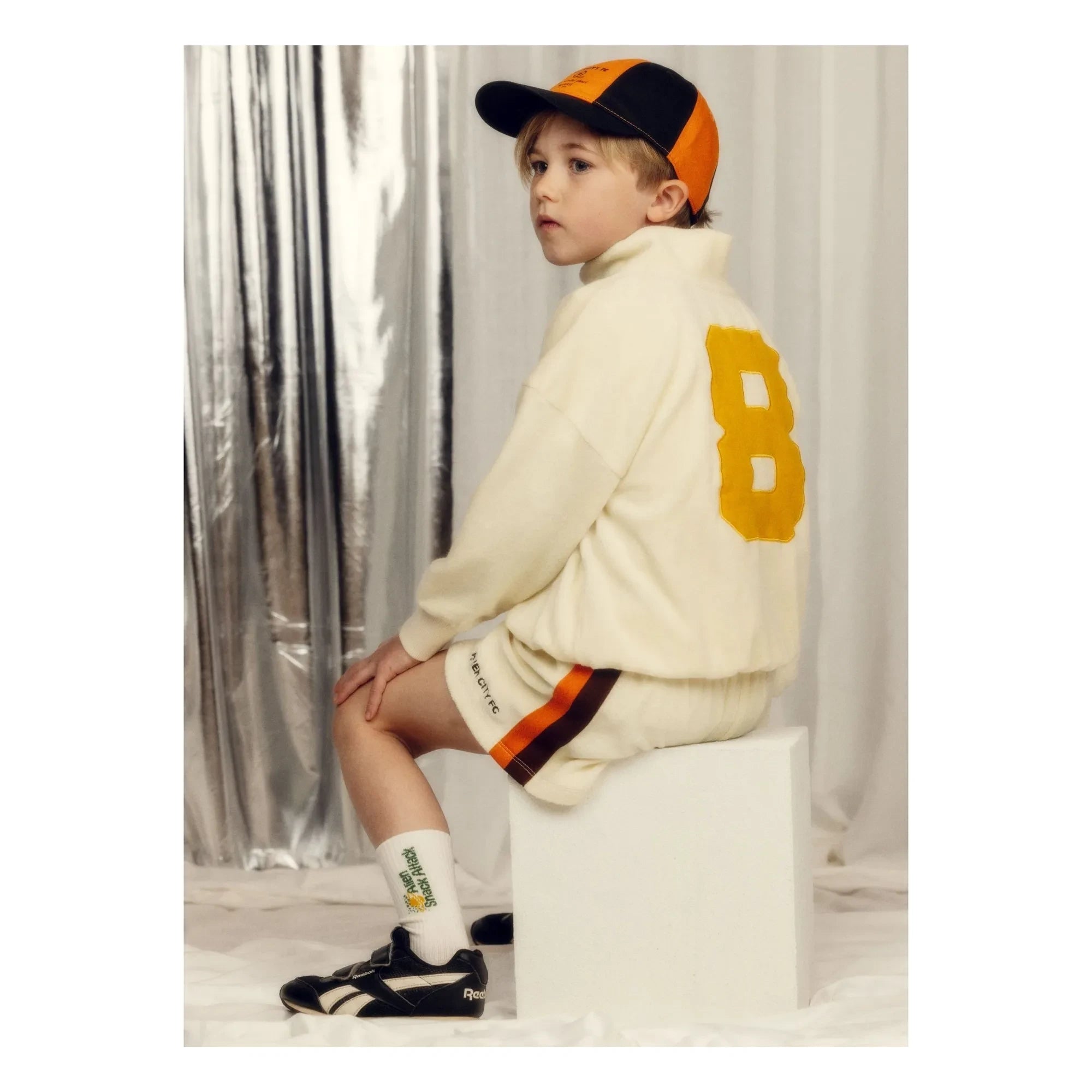 Mini Rodini - Alien City Bio-Baumwoll-Terry-Sweatshirt | Ecru