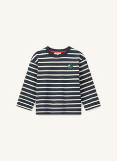 Liewood - Tyler Gestreiftes Bio-Baumwoll-T-Shirt | Marineblau